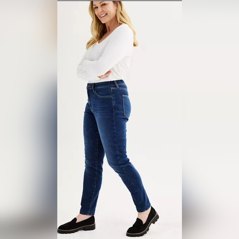 Sonoma Women's Curvy Skinny Dark Wash Jeans (Size 8S) - Picture 9 of 11